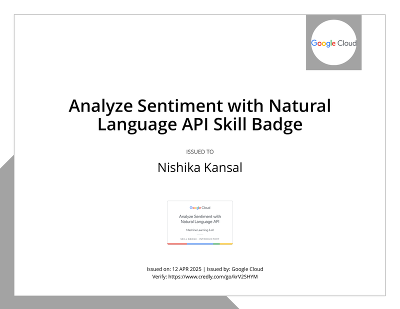NLP Skill Badge